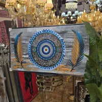 تابلو چشم نظر و نیکاد نقاشی بوم تکسچر جدید