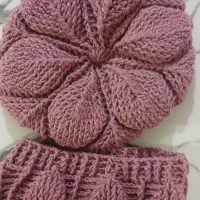 کلاه وشال رینگی دست بافت