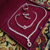 سرویس نقره با انگشتر نقره نگین قرمز|جواهرات|تهران, تهران‌ویلا|دیوار