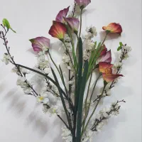 گلدان چوبی|گل مصنوعی|قائن, |دیوار