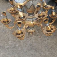 انواع لوستر اینه شمعدان برنجی ظروف مسی دیگ روحی|لوستر و چراغ آویز|مشهد, کلاهدوز|دیوار