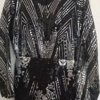 پولک دوزی مشکی نقره ای|لباس|تهران, والفجر (افسریه)|دیوار