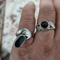 2عدد انگشتر نقره دستودلبر