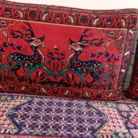 پشتی دستباف مخمل ترکی