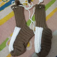 جوراب دست بافت زمستانی|کفش و لباس بچه|آذرشهر, |دیوار