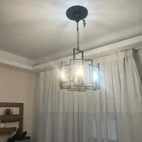 لوستر ترکیبی طلایی مشکی ۶ شاخه مدرن