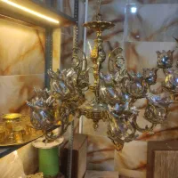 لوستر برنزی|لوستر و چراغ آویز|تبریز, |دیوار
