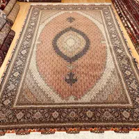 فرش ۶ متری دستباف ماهی تبریز زمینه پیازی حاشیه ابی|فرش|تهران, سلسبیل جنوبی|دیوار