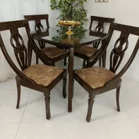 میز نهارخوری۴نفره (چوب راش) مدل گیتاری