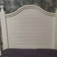 دوعدد تخت نوجوان رنگ سفید در حد نو با تشک