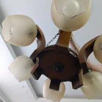 لوستر چوبی 6 شاخه