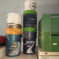 سطل پلاستیکی بزرگ و سبد ضخیم