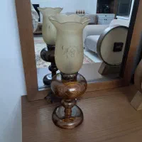 آباژور چراغ خواب گردسوز چوبی