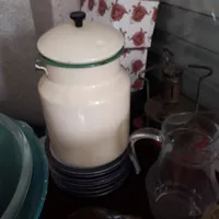 دبه  شیر و روغن و  اش  و پارچ کنار سماور نوستالژی|کلکسیون اشیاء عتیقه|تهران, جمال‌زاده|دیوار