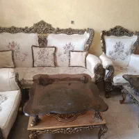مبل سلطنتی چوب راش ۹نفره با جلو مبلی و عسلی|مبلمان خانگی و میز عسلی|اهواز, فاز ۲ پادادشهر|دیوار