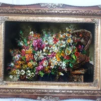 تابلو گل آتا کد 31 دستبافت و ابریشم دار|تابلو فرش|تبریز, |دیوار