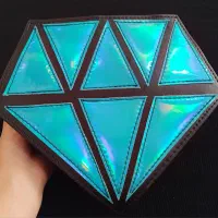 کیف دوشی فانتزی طرح الماس آبی براق