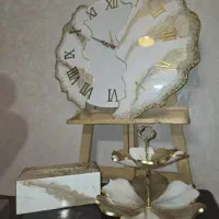 ساعت رزینی  و ظروف و تابلوه ماه فروش تکی و عمده|ساعت دیواری و تزئینی|تهران, خزانه|دیوار