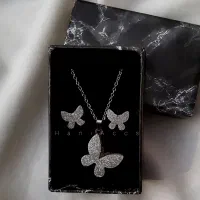 نیمست و ست گوشواره و گردنبند استیل رنگ ثابت|بدلیجات|ارومیه, |دیوار