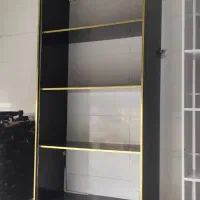 دکور مغازه MDF مشکی طلایی