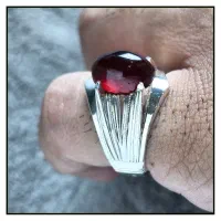 گارنت یاقوت سیلان رکاب نقره دست ساز|بدلیجات|تهران, آذری|دیوار