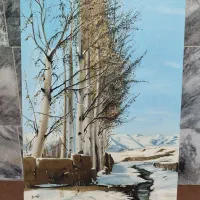 تابلو نقاشی سکوت سپید (اثر اورجینال)