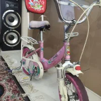 دوچرخه سایز ۱۲ رنگ صورتی دخترانه