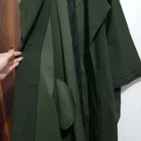 پالتو بارونی بلند آستین سرب پشت زیپ نما فری سایز