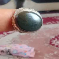 انگشتر نقره کم یاب یشمی شجری
