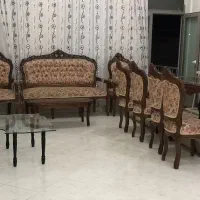 فروش مبل ۹ نفر با میز ناهار خوری ۸ نفره