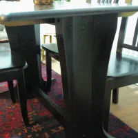 میزناهارخوری ۴ نفره زیباو چوبی|میز و صندلی غذاخوری|کرمان, |دیوار