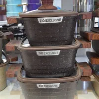 سرویس ۶ پارچه مربعی زغال