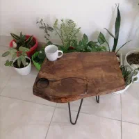 عسلی و جلو مبلی چوبی