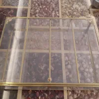 جعبه دمنوش شیشه ای و چوبی