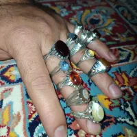 ۱۲ عدد انگشتر نقره رکاب ریز|جواهرات|اصفهان, پزوه|دیوار
