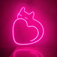 نئون دیواری طرح گربه