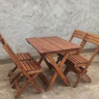 راحتی و زیبایی با میز و صندلی تاشو چوبی|میز و صندلی غذاخوری|قم, وادی السلام|دیوار