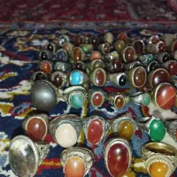 کلکسیون انگشتر رکاب نقره نگین سنگ قیمتی|جواهرات|تهران, شهران شمالی|دیوار