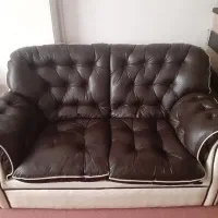 مبل چرم ۷ نفره باجلو مبلی|مبلمان خانگی و میز عسلی|بیرجند, |دیوار