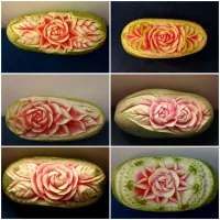 حکاکی هندوانه.میوه آرایی یلدا.گیفت یلدا.حکاکی کدو|خدمات پذیرایی، مراسم|تهران, صد دستگاه|دیوار