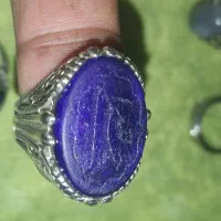 انگشتر نقره قدیمی با نگین اصل معدنی