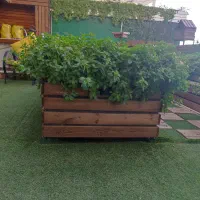 فلاور باکس گلدان با چوب ترمود|صنایع دستی و سایر لوازم تزئینی|قم, آذر (نکویی)|دیوار