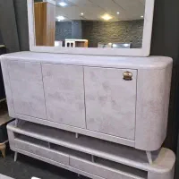 ست آینه کنسول و میز تلویزیون رنگ طوسی