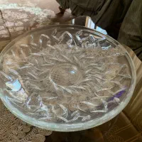 ۴عدد دیس گرد بلور شفاف