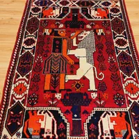 قالیچه دستباف شیراز زمینه لاکی|فرش|تهران, اکباتان|دیوار