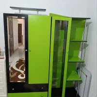 سرویس خواب نوجوان سالم و تمیز کمد ویترین تخت فرش