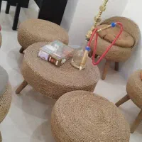 سرویس پاف و صندلی حصیری