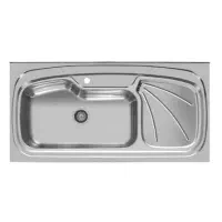 سینک استیل زیرکورین کد130 مارک اخوان طرح وان بزرگ