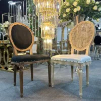 صندلی تالاری چوبی پشت حصیری/خانه عقدی