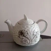 قوری چینی گل برجسته